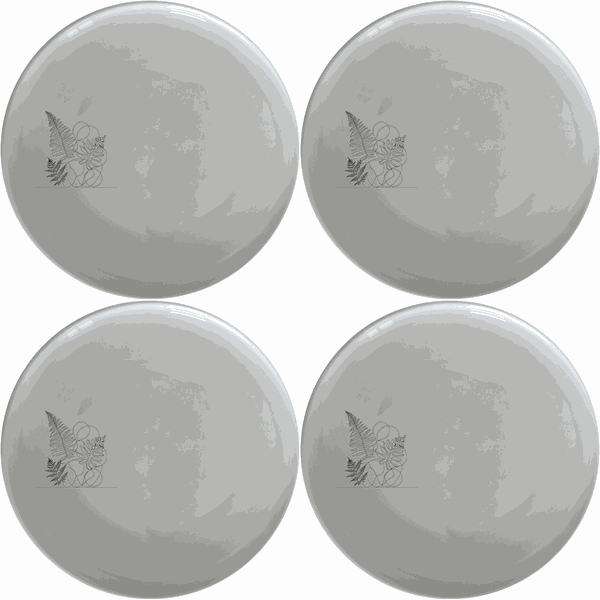 Aroids Ferns Dinner Plate Set of 4 - Range 4