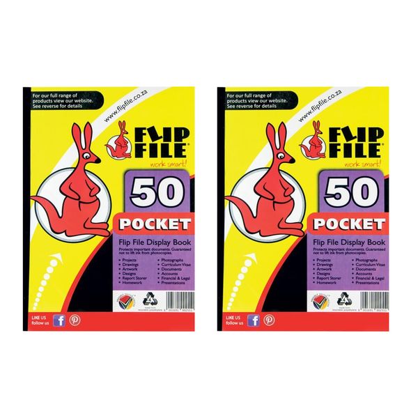 Flip File 50 Pocket Display Book - A4 (Pack of 5)