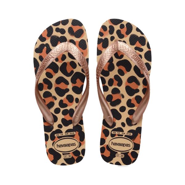 Havaianas Women Flip Flops Animal Print Black