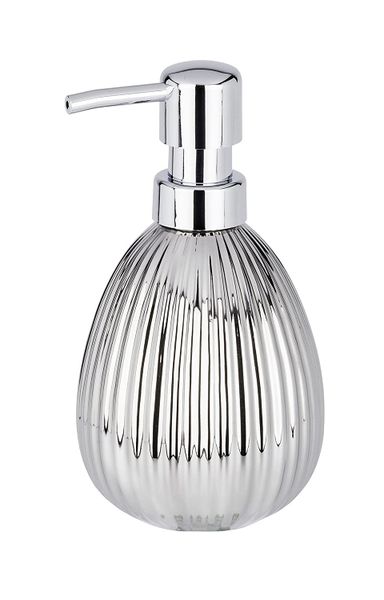 Wenko - Soap Dispenser - Polaris Range - Silver Riff - Ceramic