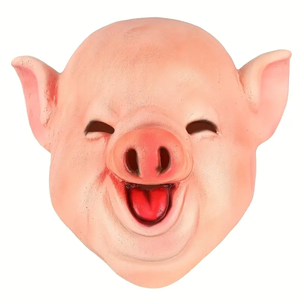 Cute Pig Latex Head Mask