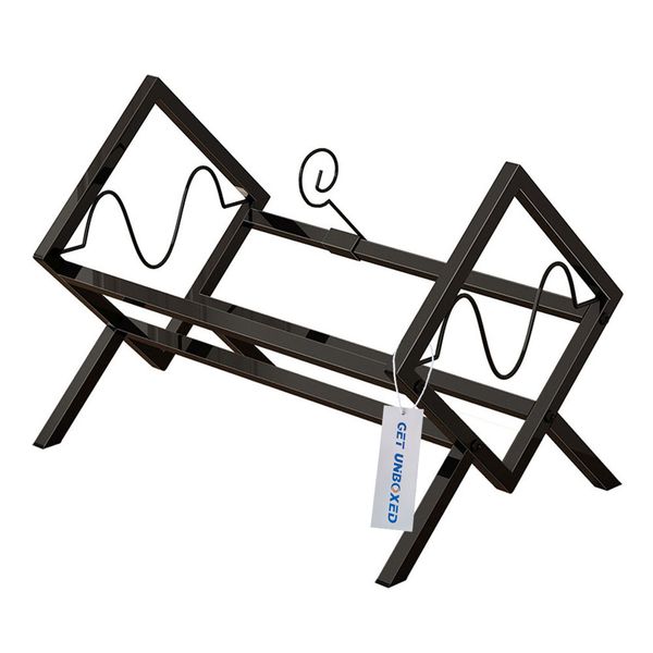 GET UNBOXED Metal Vinyl Record Storage Retro Style Vinyl Display Rack