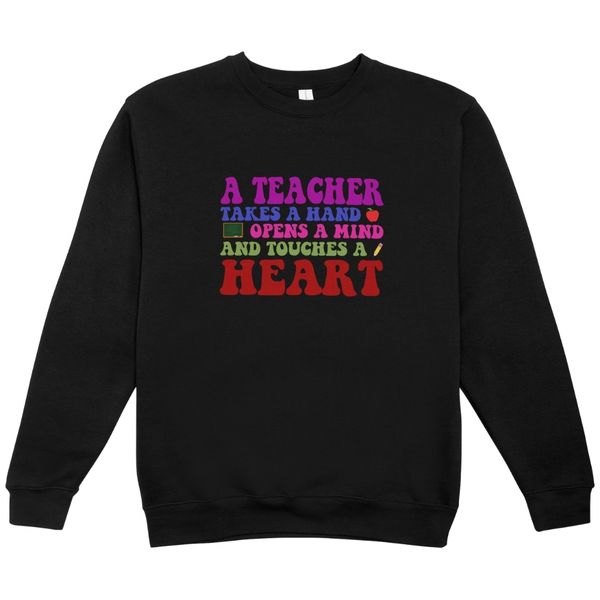 A Teacher Takes a Hand Kids Black Sweater