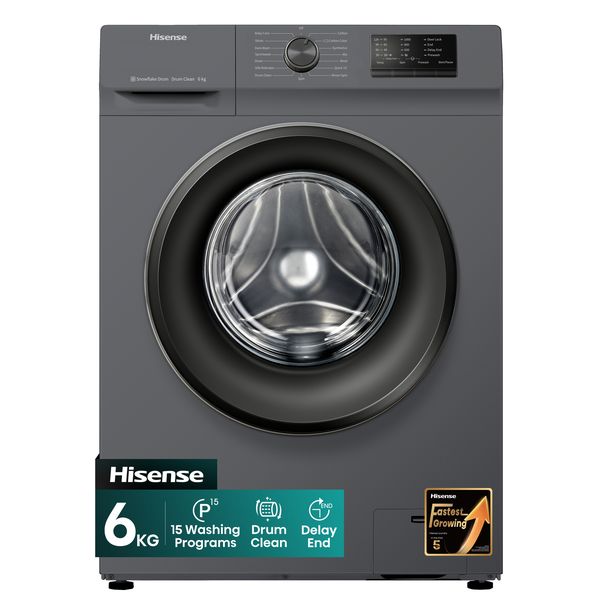 Hisense 9kg Front Loader Washing Machine with Inverter - Titanium Grey