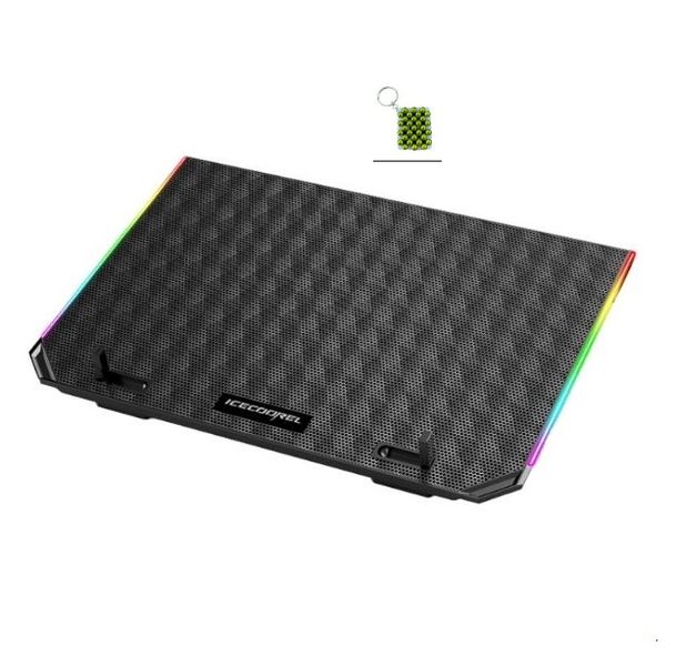 RGB 2 USB Port LED Laptop Cooling Pad + Key Holder