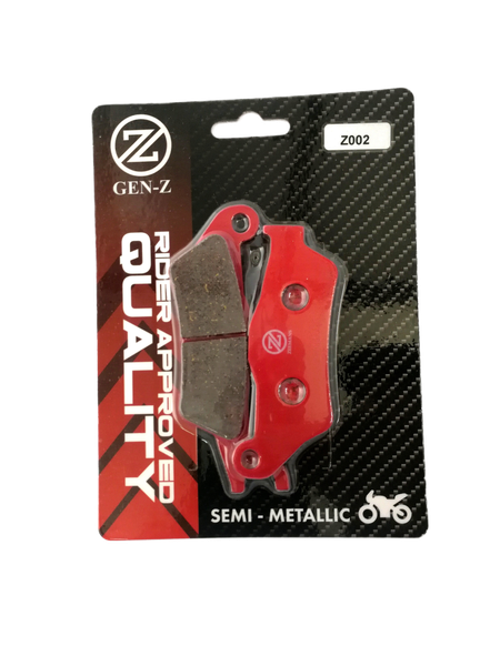 GEN-Z Semi-Metallic Brake Pads (Z002), suitable for Suzuki Gixxer 150-250