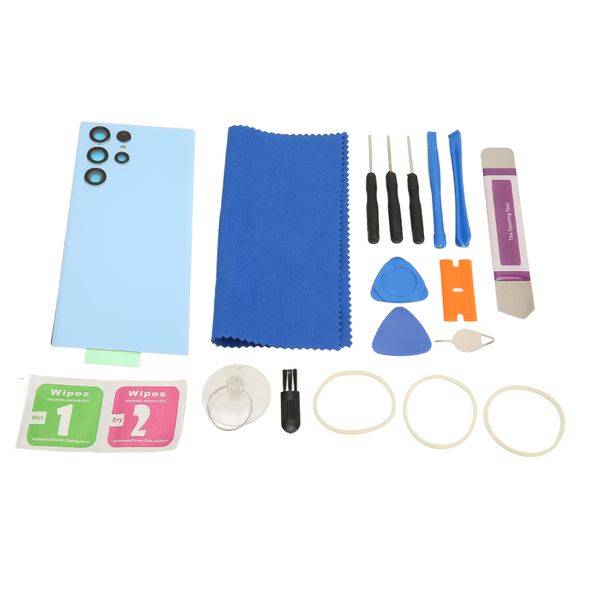 S22 Ultra Back Glass Blue Kit