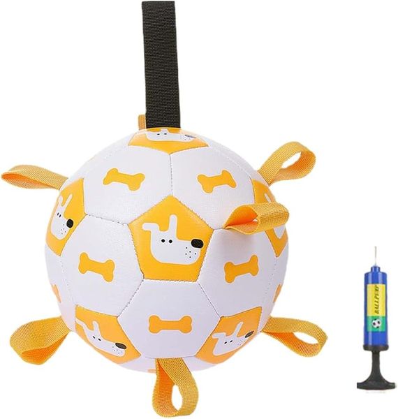 Dog football toy chew-resistant interactive training squeak ball