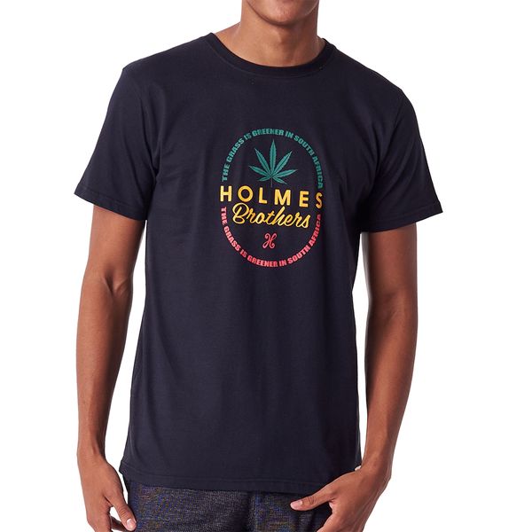 Holmes Brothers-Mens-Grass Is Greener Ss Tee-Black