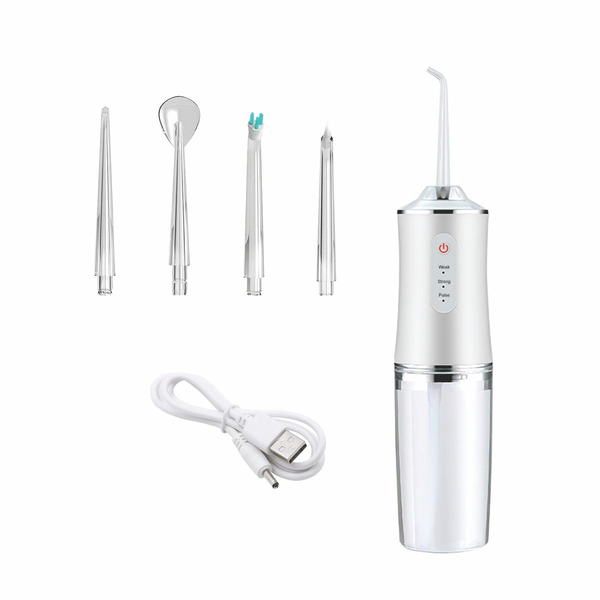 Cordless Deep Clean Oral Irrigation - 3 Modes &amp; 4 Jet Tips 230ml