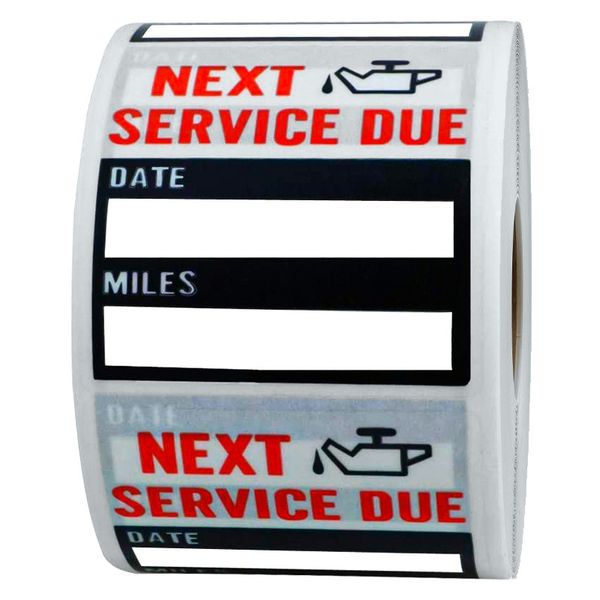 Vehicle Maintenance Reminder Window Stickers (Roll of 100)