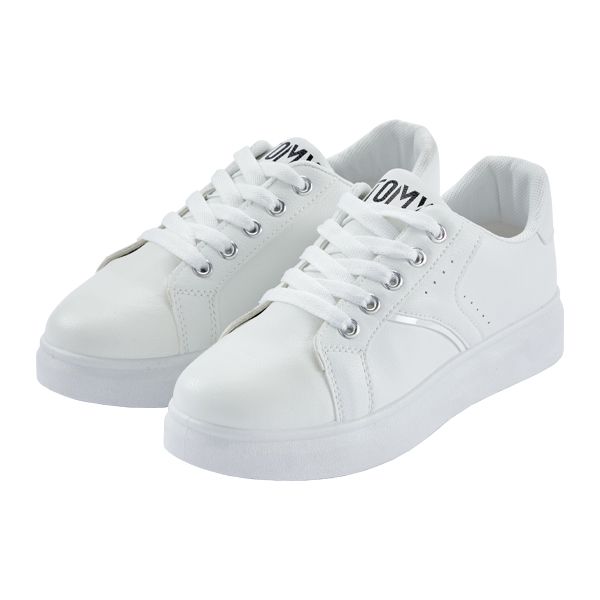 Tomy Ladies White Platform Lace up Sneaker