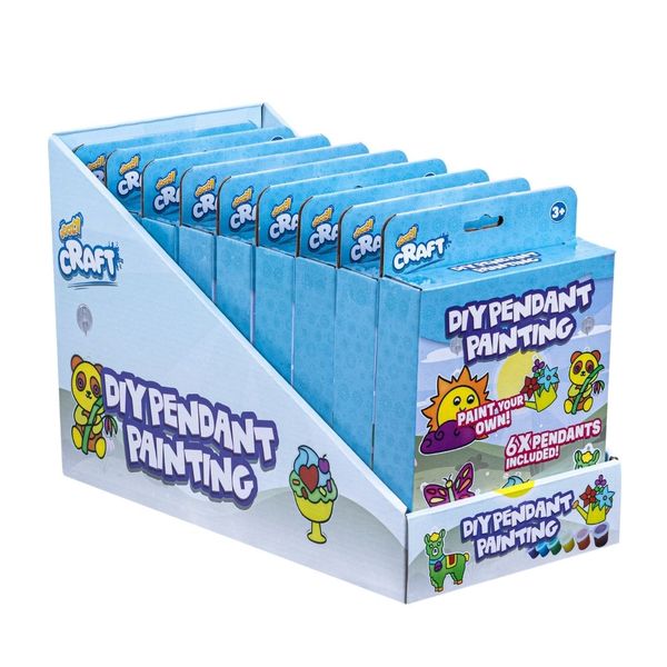 Ooozy Craft DIY Pendant Painting Kit - 9 Piece Party Pack for Kids