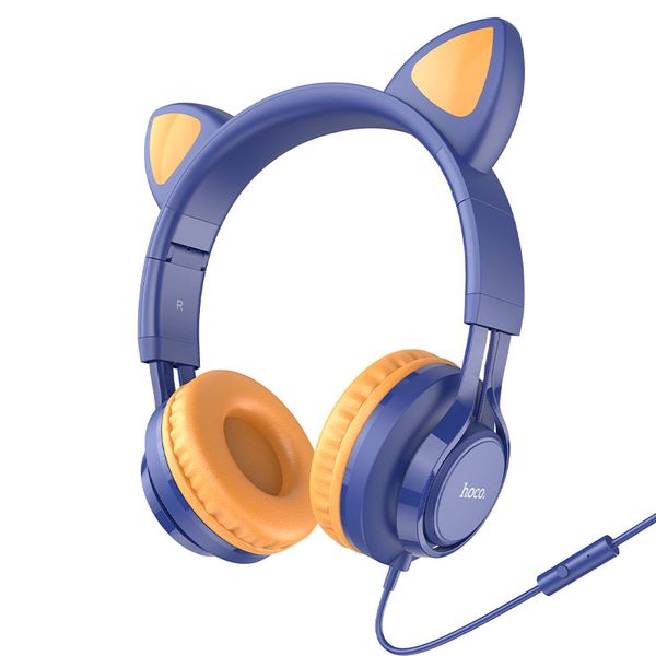 Hoco W36 Wired 3.5mm Cute Cat Ear Headset with Mic &amp; 1.2m Cable