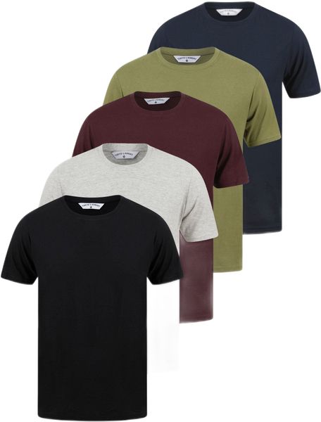 Tokyo Laundry Men's Spectre (5 Pack) Crew Neck Cotton T-Shirts (Parallel Import)