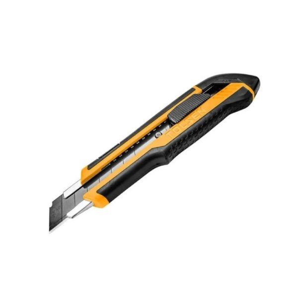 Tolsen - Knife Snap Off 18mm ABS + Rubber Grip SK2 +3pc Blade Indust.