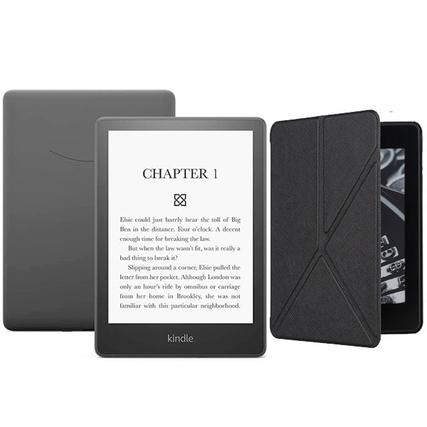 Kindle Paperwhite 6.8" Wi-Fi 8GB With S/O (11th Gen) + Origami Case - Black