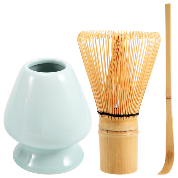 Matcha Whisk Set Bamboo Matcha Tea Set 100 Prong Matcha Whisk (Chasen), Tra