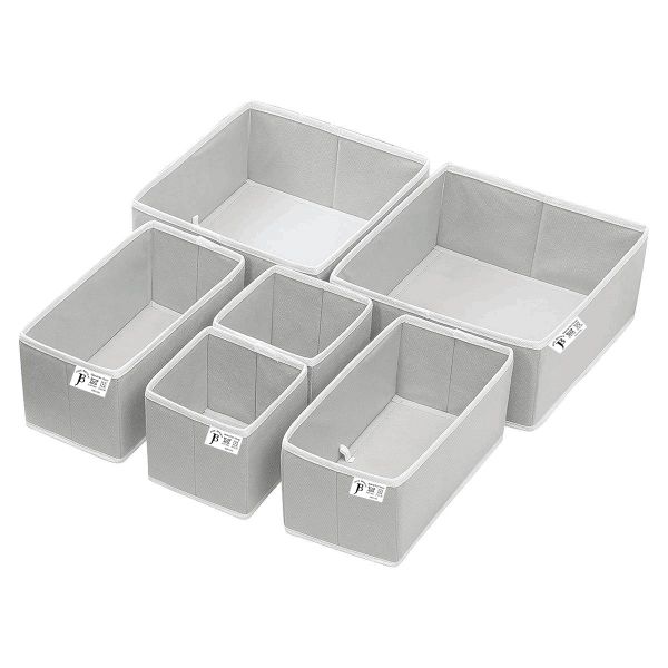 Jack Brown Foldable Storage Boxes for Clothes Underwear - Set of 6