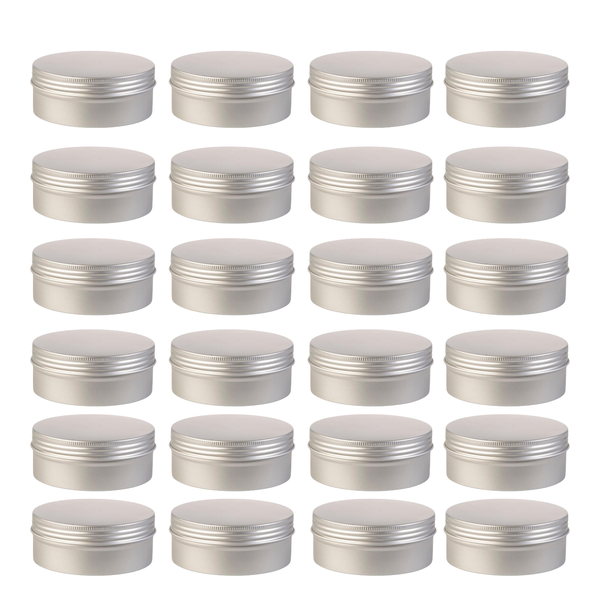 24-Pack 50g Metal Aluminium Jars with Screw on lids