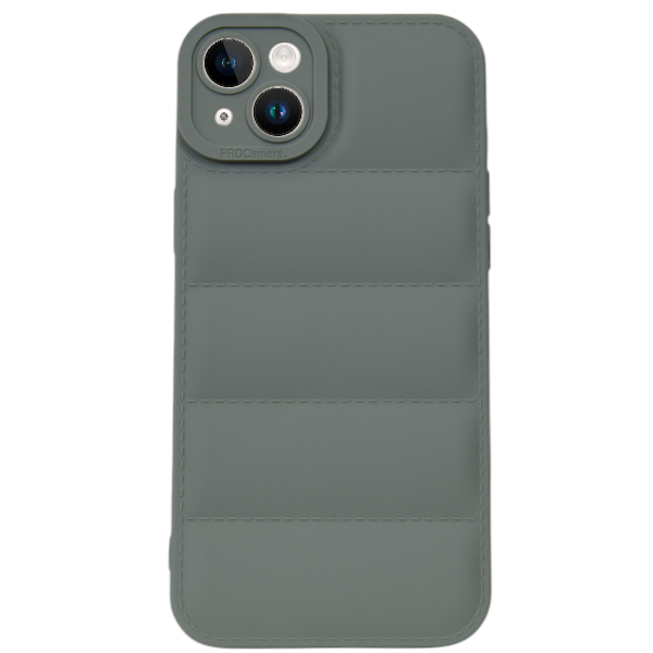 High Quality Puffer Phone Case For iPhone 14 Plus - Green