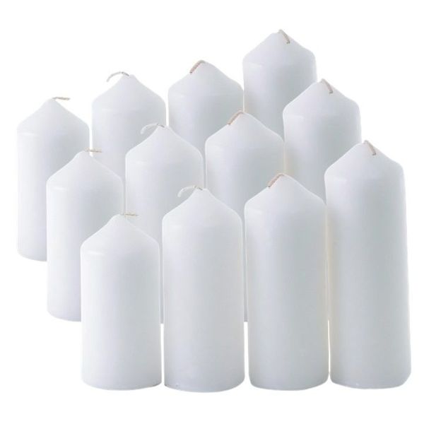 Mini Pillar Candles - 12 Piece Set