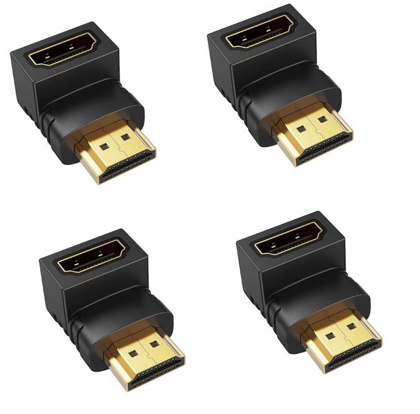 ML HDMI Adapter 90 Degree 4K Male to Female Pack Of 4