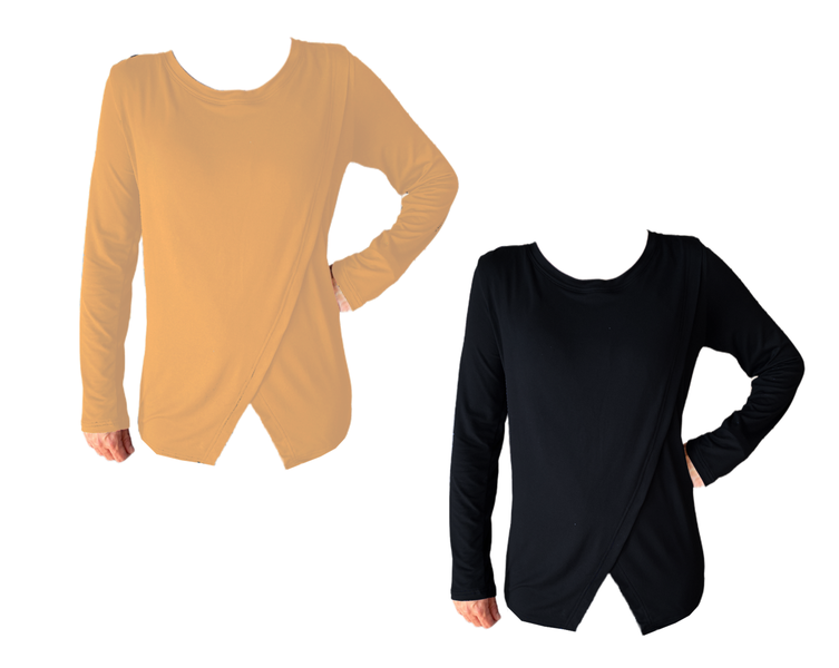 Long Sleeve-2 Pack-Mustard &amp; Black image