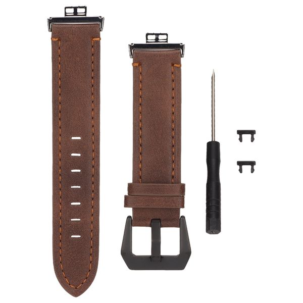 Watch Band Strap Vintage Leather Watchband Compatible with HUAWEI Watch FIT
