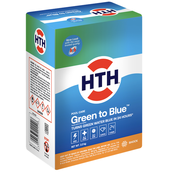 HTH - Green To Blue System Pack - Pool Chemicals - Cleaning - 2.2kg