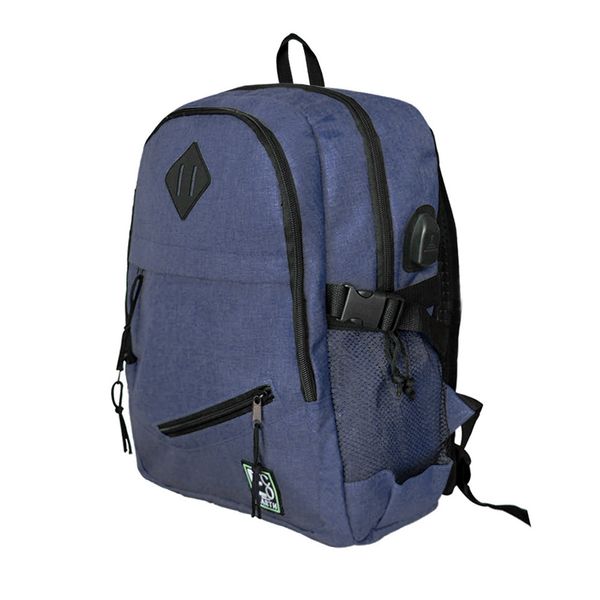Tech Backpack with USB Charging Port - Back To School - Blue