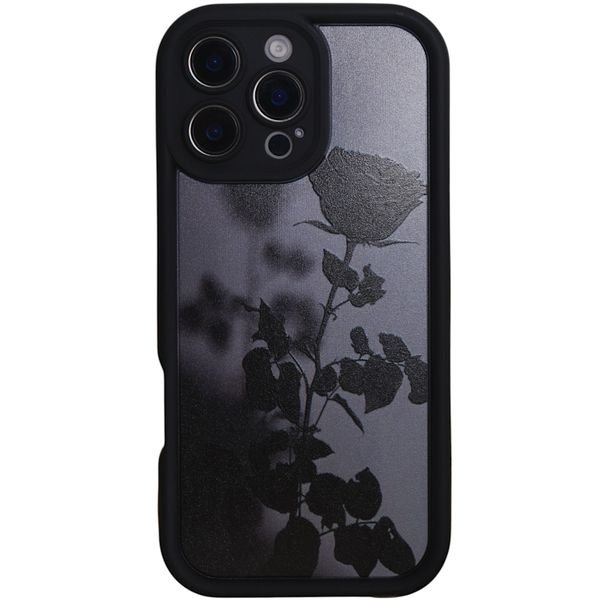 Elegant Black Rose - Compatible with 16 Pro - Purple with Grey Tones