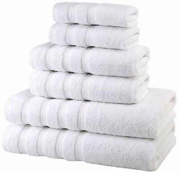 6 Piece - 100% Luxurious Cotton Bath Towel Set