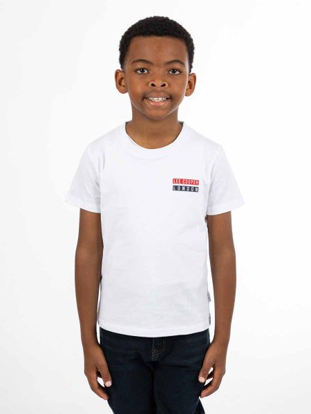 Lee Cooper Boy's Short Sleeve T-shirt: Tobias White