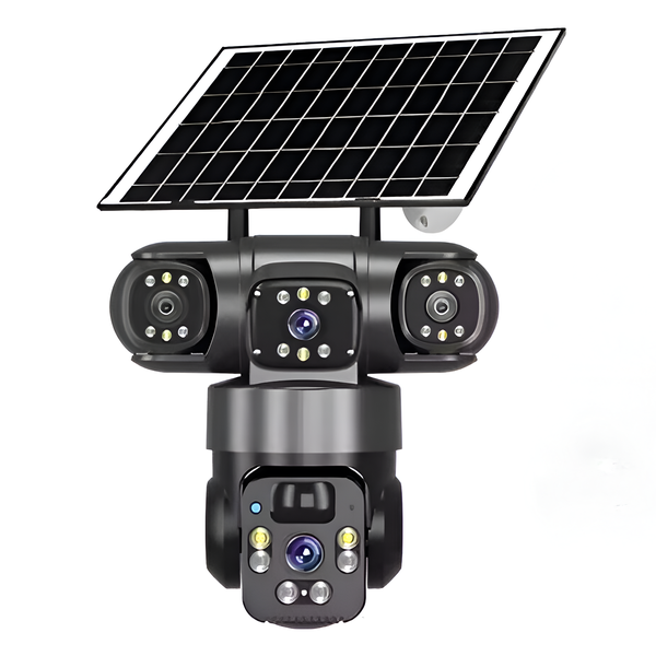 Triple Lens PTZ Solar Camera-4G, Outdoor, Easy Installation , App Control