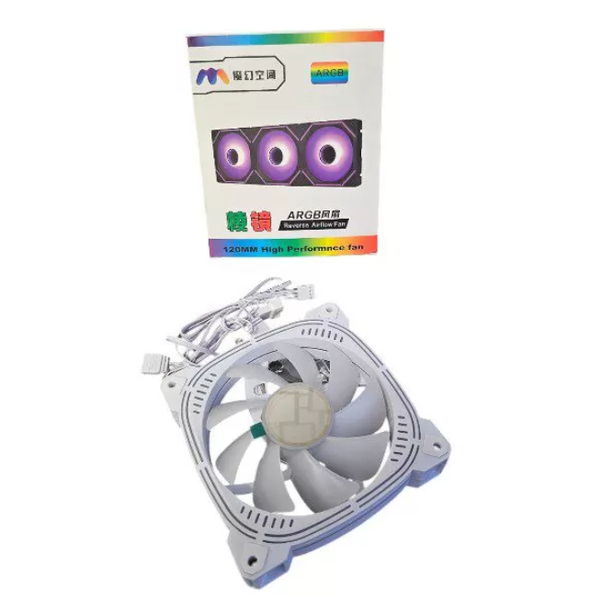 Mirror WH 120mm ARGB Reverse Airflow High-Performance PC Cooling Fan