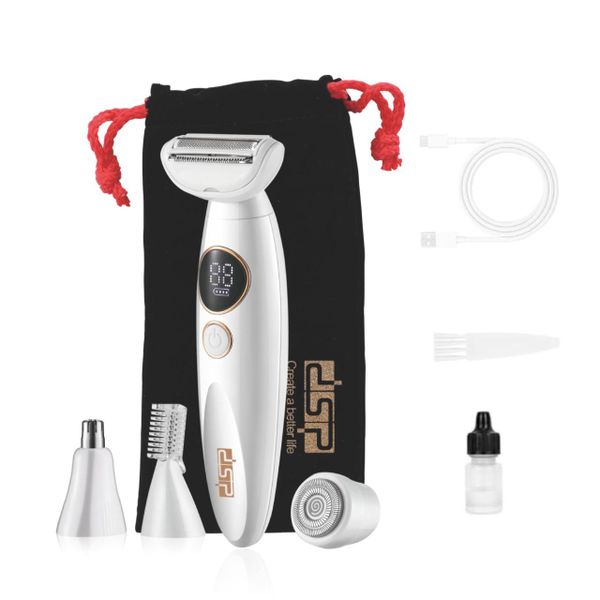 Wireless 4-in-1 Electric Shaver for Women Bikini Trimmer Face Leg Underarms