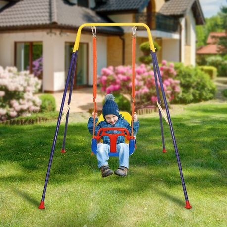 3-in-1 Toddlers & Kids Heavy-Duty Indoor & Outdoor Foldable Swing