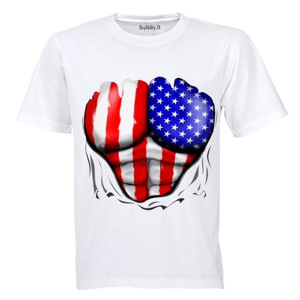 USA - Ripped Shirt Effect - Kids T-Shirt