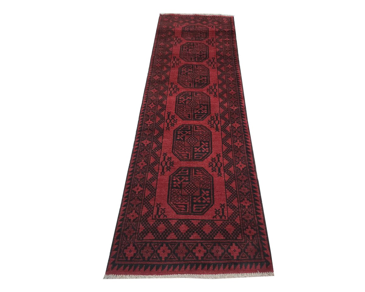 Red Afghan Carpet Runner 296 X 82cm Shop Today. Get it Tomorrow