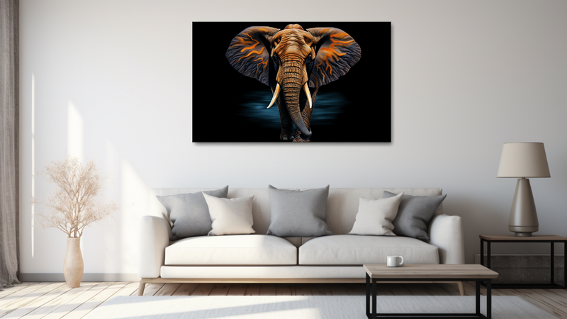 Canvas Wall Art -Elephant Creative Art - HD0350