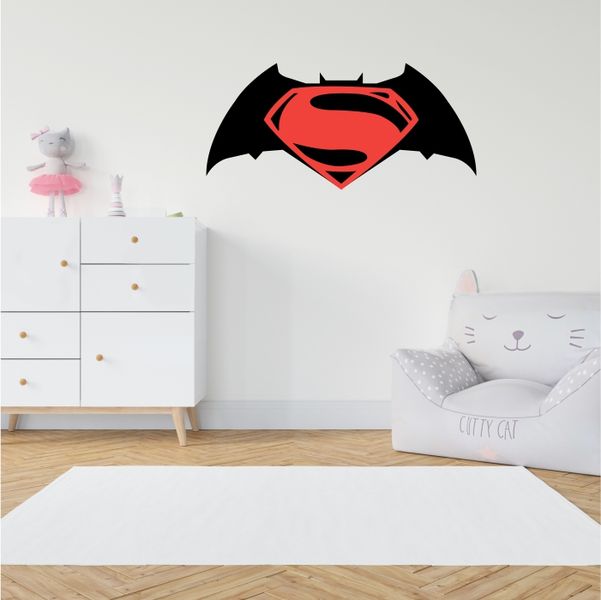 Superman and Batman Logo Combined Decal