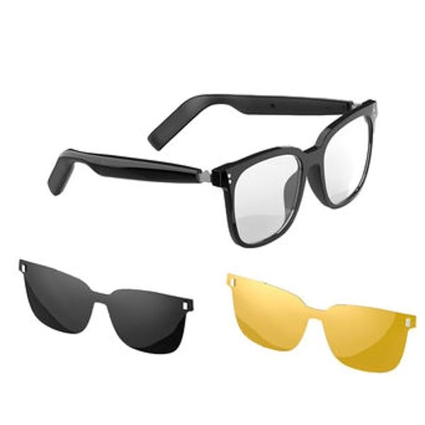 Smart Sunglasses Bluetooth Headset With 2 Magnetic Clip On Sunglasses