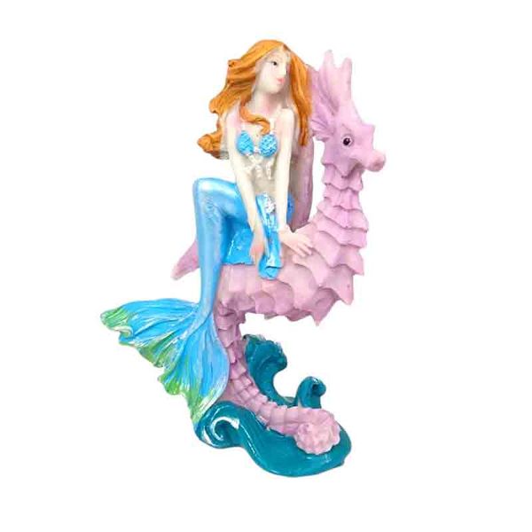 Mythical Mermaid &amp; Seahorse - Blue Mermaid / Pink Seahorse