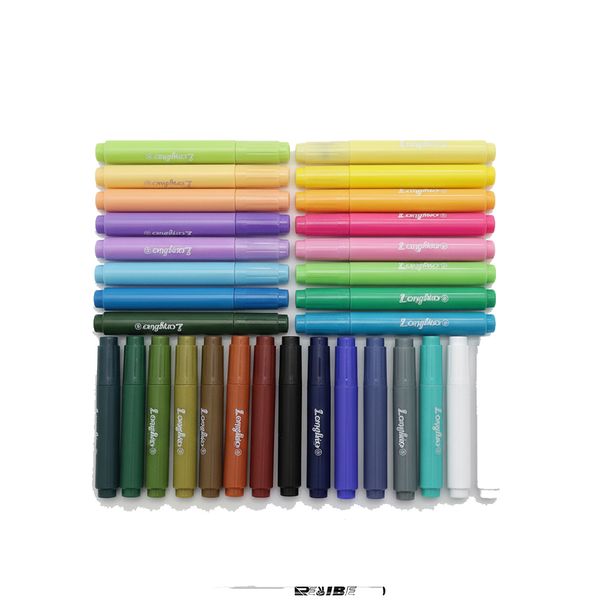 24 Color Acrylic Marker Set - Macaron Series Quick-Dry Paint + ReVibe Pen