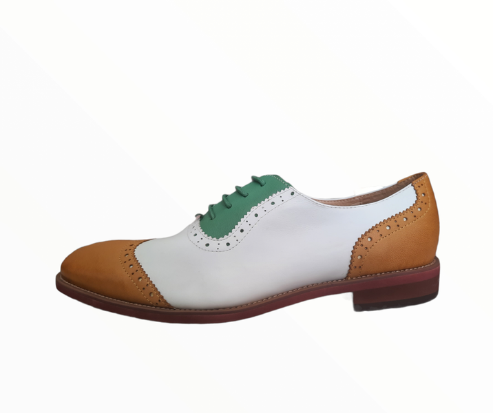 Yinzo Mustard wing-tip Lace-up brogues