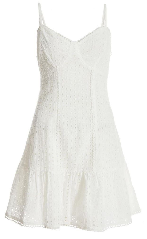 Quiz Ladies - Cream Embroidered Tie Back Mini Dress | Shop Today. Get ...