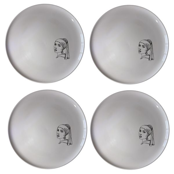 Girl With A Pearl Earring White Side Plates Set Of 4