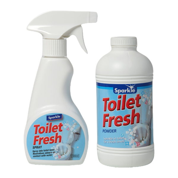 Sparkle Fresh Toilet Spray and Powder Combo
