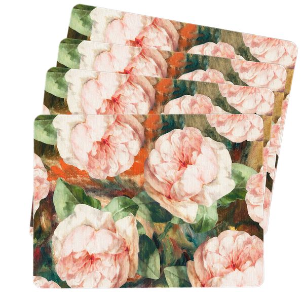 Pink and Green Floral Placemats